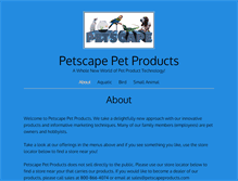 Tablet Screenshot of petscapeproducts.com